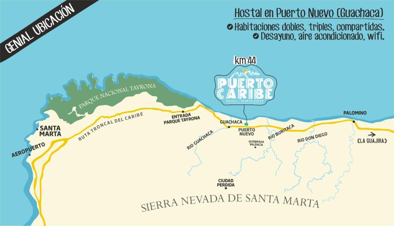 Puerto Caribe Hostal Гуачака Экстерьер фото